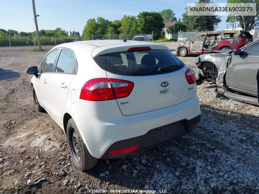 2014 Kia Rio Ex/Lx/Lx+/Sx VIN: KNADN5A33E6903379 Lot: 12332750