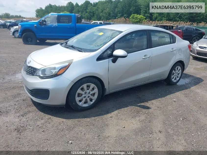 2014 Kia Rio Ex/Ex+/Lx/Lx+/Sx VIN: KNADM4A37E6395799 Lot: 12332830X