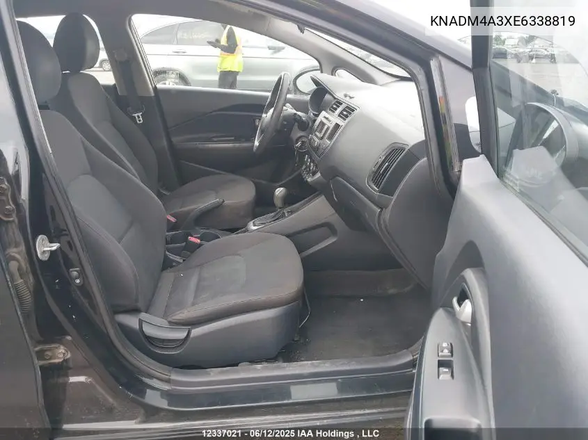 2014 Kia Rio Ex/Ex+/Lx/Lx+/Sx VIN: KNADM4A3XE6338819 Lot: 12337021