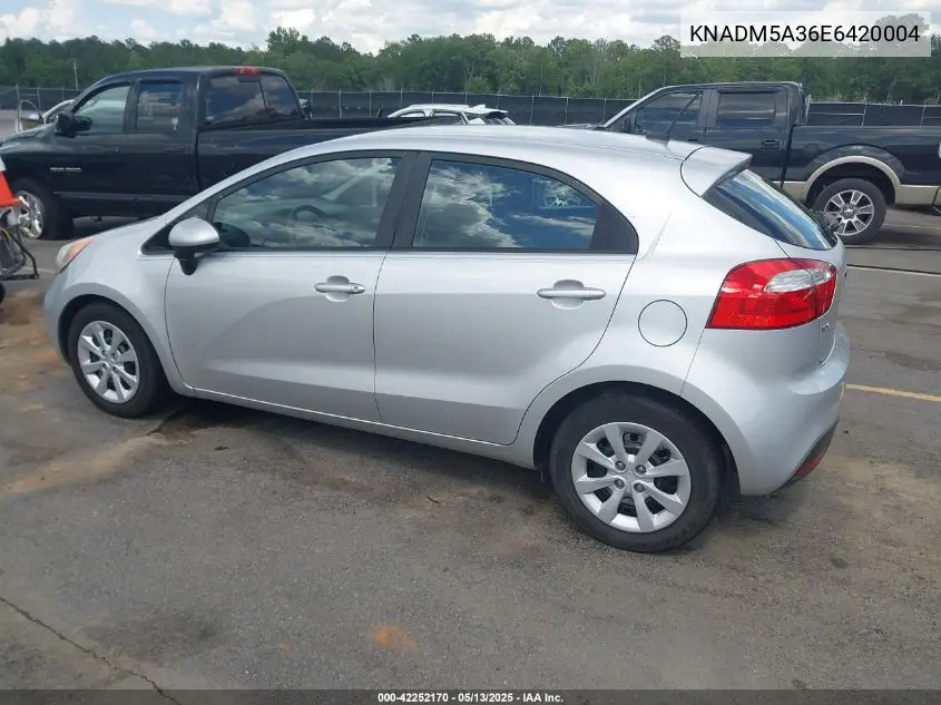 2014 Kia Rio Lx VIN: KNADM5A36E6420004 Lot: 42252170