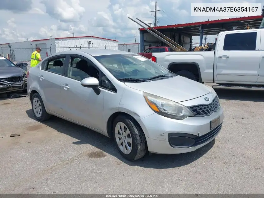 2014 Kia Rio Lx VIN: KNADM4A37E6354167 Lot: 42578102