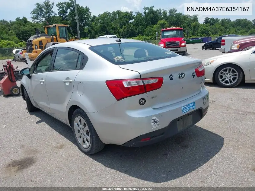2014 Kia Rio Lx VIN: KNADM4A37E6354167 Lot: 42578102