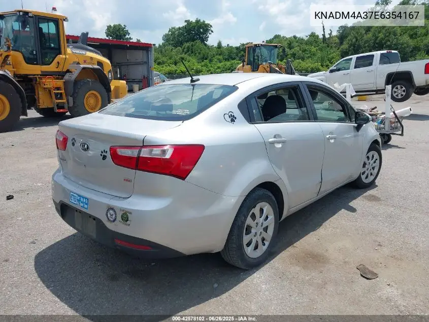2014 Kia Rio Lx VIN: KNADM4A37E6354167 Lot: 42578102