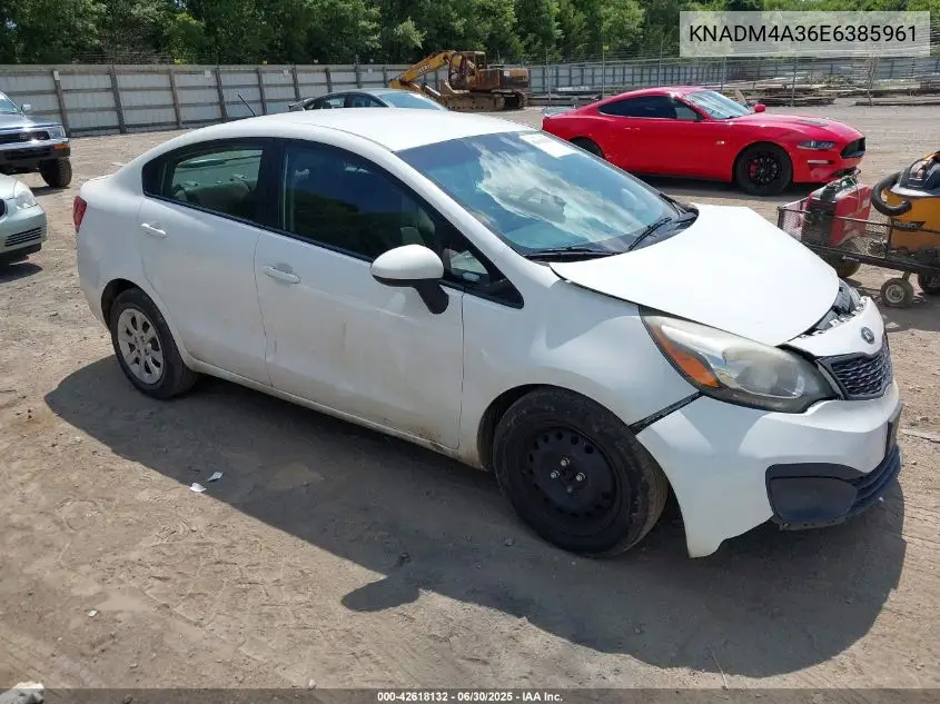 2014 Kia Rio Lx VIN: KNADM4A36E6385961 Lot: 42618132