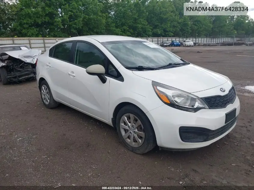 2015 Kia Rio Lx VIN: KNADM4A37F6428334 Lot: 42233424