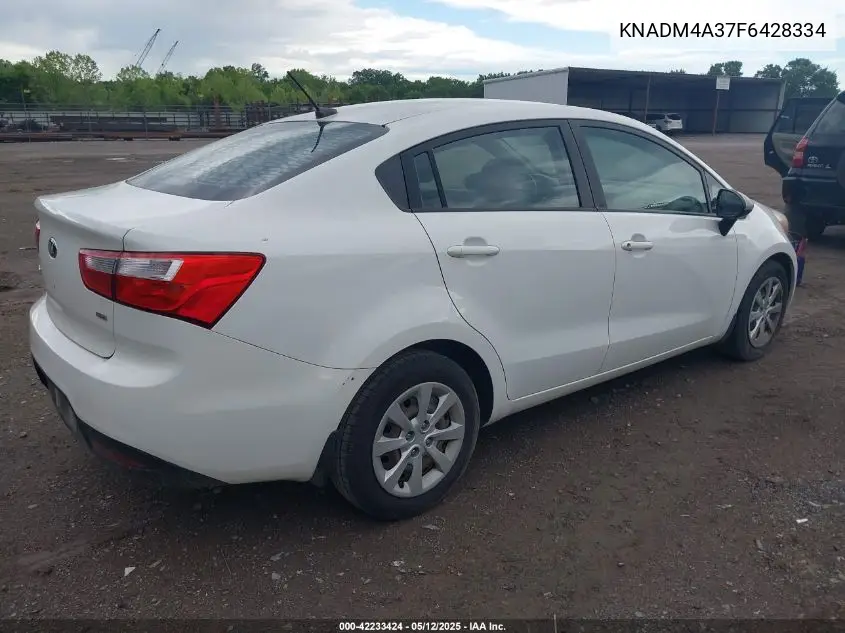 2015 Kia Rio Lx VIN: KNADM4A37F6428334 Lot: 42233424