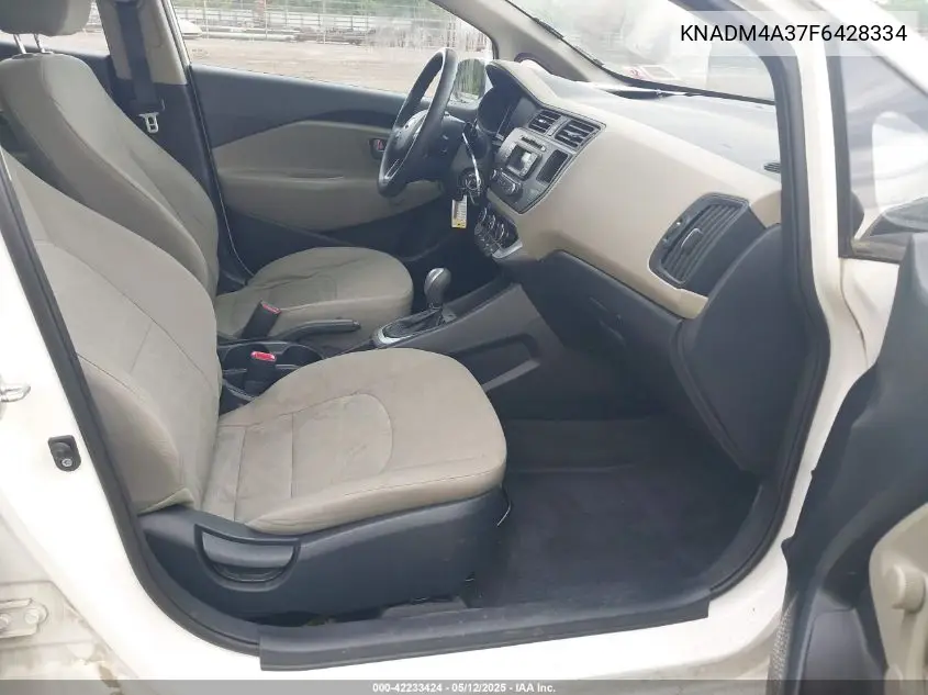 2015 Kia Rio Lx VIN: KNADM4A37F6428334 Lot: 42233424