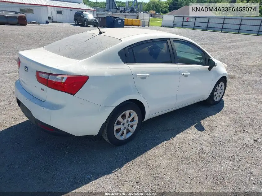 2015 Kia Rio Lx VIN: KNADM4A33F6458074 Lot: 42581776