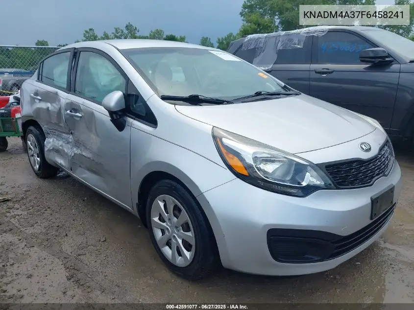 2015 Kia Rio Lx VIN: KNADM4A37F6458241 Lot: 42591077