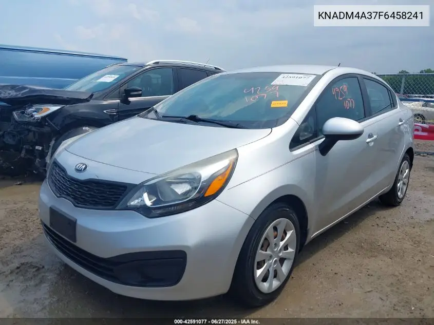 2015 Kia Rio Lx VIN: KNADM4A37F6458241 Lot: 42591077
