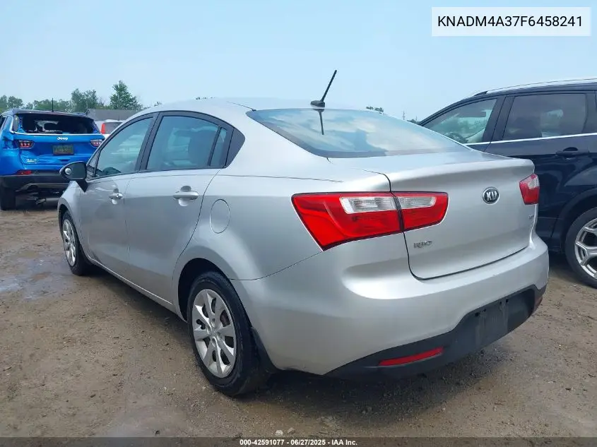 2015 Kia Rio Lx VIN: KNADM4A37F6458241 Lot: 42591077