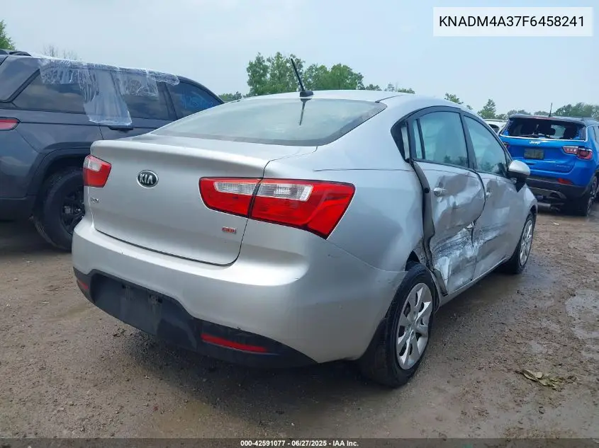 2015 Kia Rio Lx VIN: KNADM4A37F6458241 Lot: 42591077