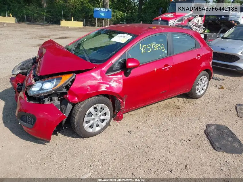 2015 Kia Rio Lx VIN: KNADM5A37F6442188 Lot: 42593853