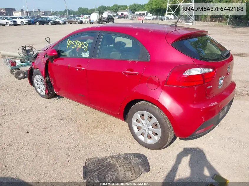 2015 Kia Rio Lx VIN: KNADM5A37F6442188 Lot: 42593853
