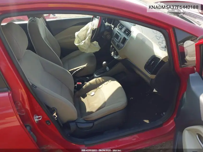 2015 Kia Rio Lx VIN: KNADM5A37F6442188 Lot: 42593853