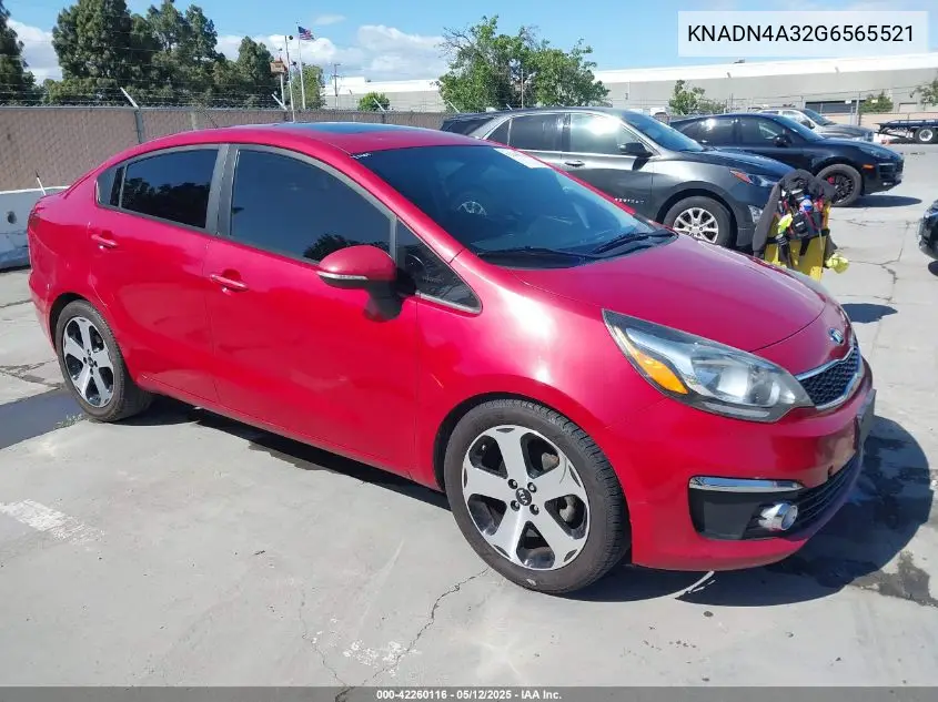 2016 Kia Rio Sx VIN: KNADN4A32G6565521 Lot: 42260116