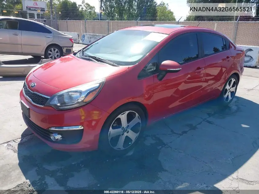 2016 Kia Rio Sx VIN: KNADN4A32G6565521 Lot: 42260116