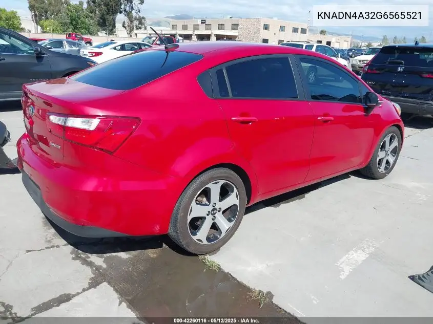 2016 Kia Rio Sx VIN: KNADN4A32G6565521 Lot: 42260116
