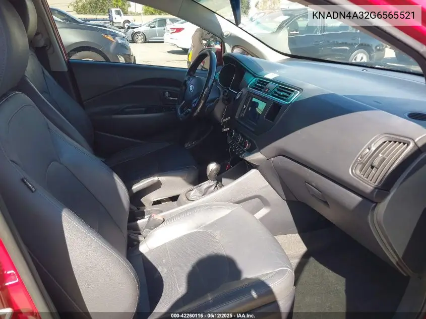 2016 Kia Rio Sx VIN: KNADN4A32G6565521 Lot: 42260116