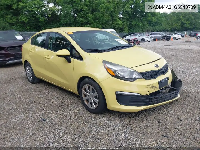 2016 Kia Rio Lx VIN: KNADM4A31G6540709 Lot: 42628355