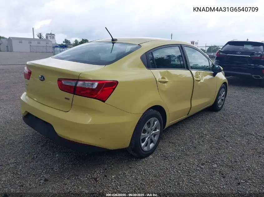 2016 Kia Rio Lx VIN: KNADM4A31G6540709 Lot: 42628355