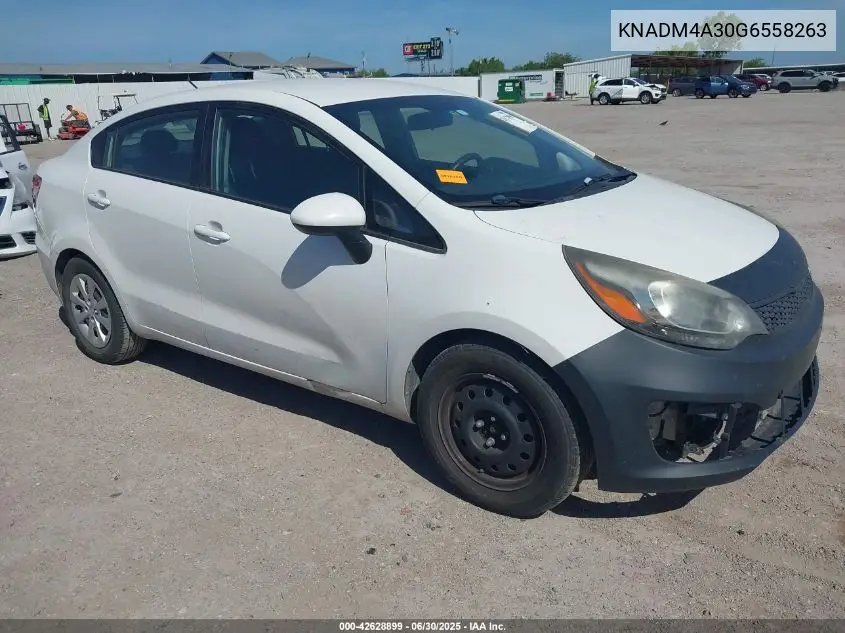 2016 Kia Rio Lx VIN: KNADM4A30G6558263 Lot: 42628899