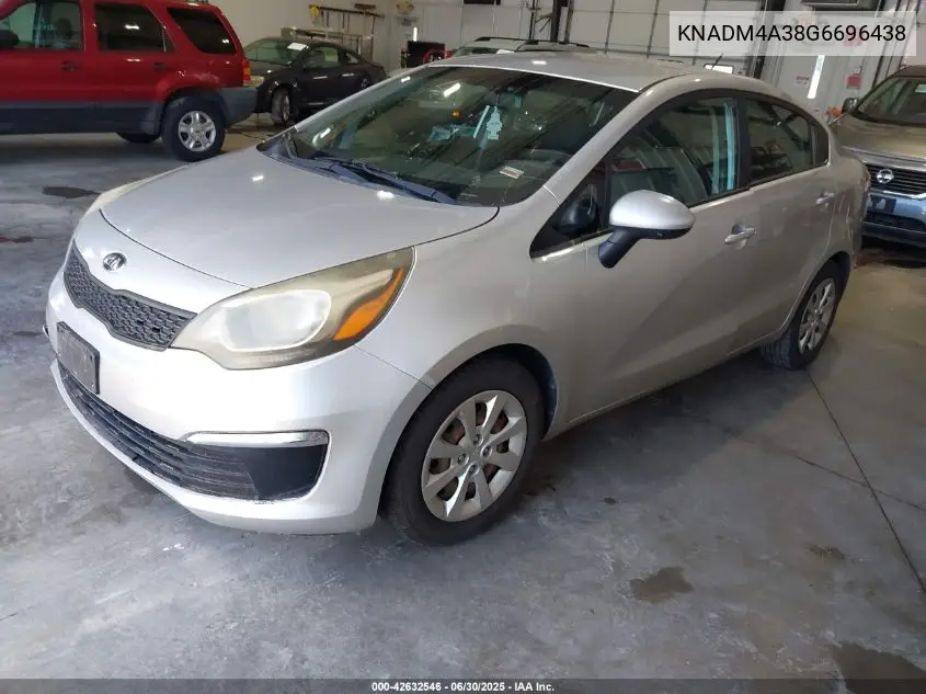 2016 Kia Rio Lx VIN: KNADM4A38G6696438 Lot: 42632546