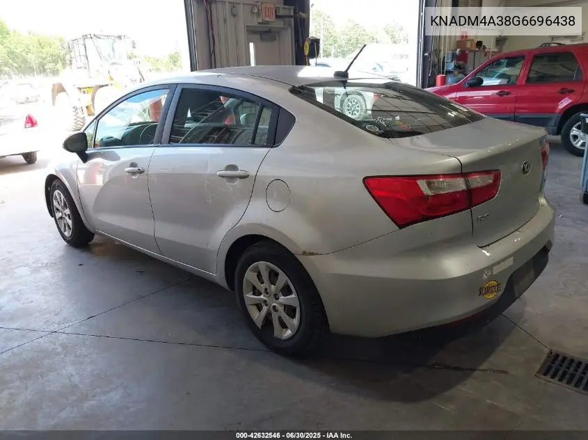 2016 Kia Rio Lx VIN: KNADM4A38G6696438 Lot: 42632546