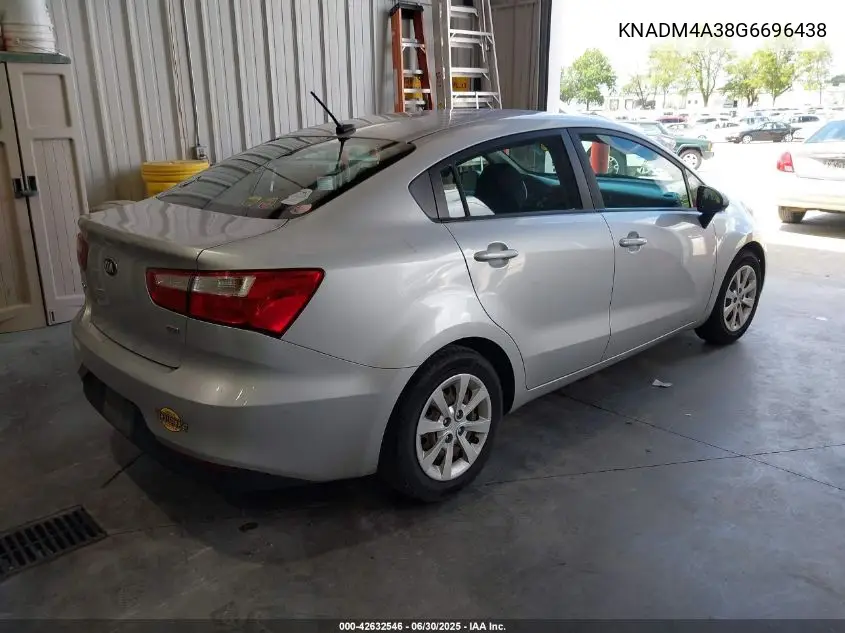 2016 Kia Rio Lx VIN: KNADM4A38G6696438 Lot: 42632546