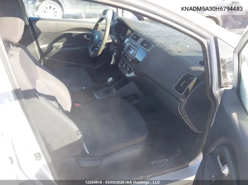 2017 Kia Rio Lx VIN: KNADM5A30H6794483 Lot: 12254915