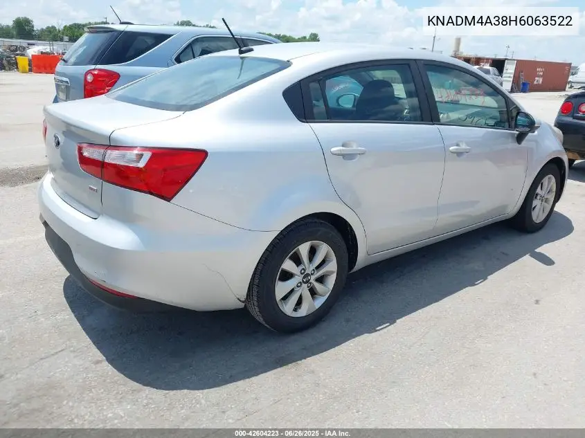 2017 Kia Rio Lx VIN: KNADM4A38H6063522 Lot: 42604223