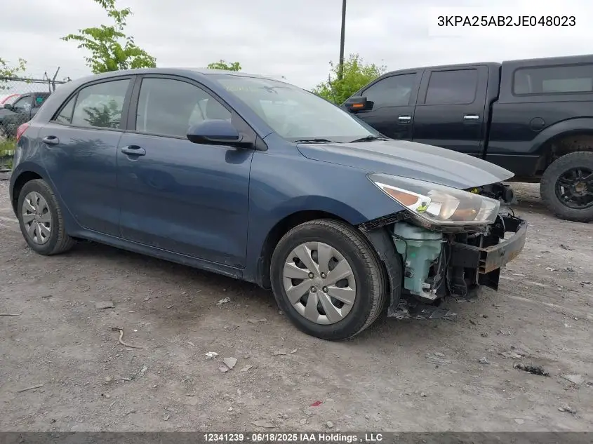 2018 Kia Rio Lx/Lx+ VIN: 3KPA25AB2JE048023 Lot: 12341239