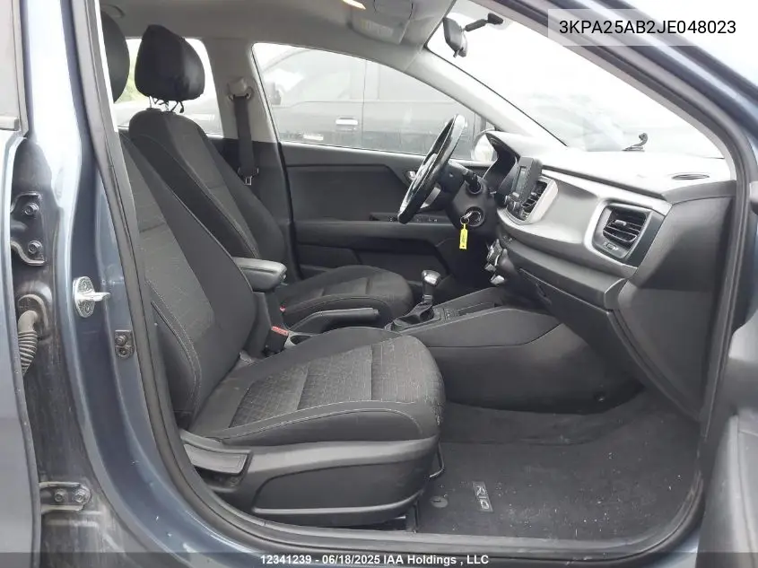 2018 Kia Rio Lx/Lx+ VIN: 3KPA25AB2JE048023 Lot: 12341239