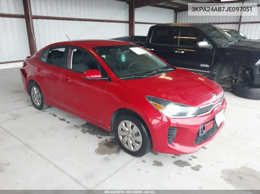 2018 Kia Rio S VIN: 3KPA24AB7JE097051 Lot: 42232515