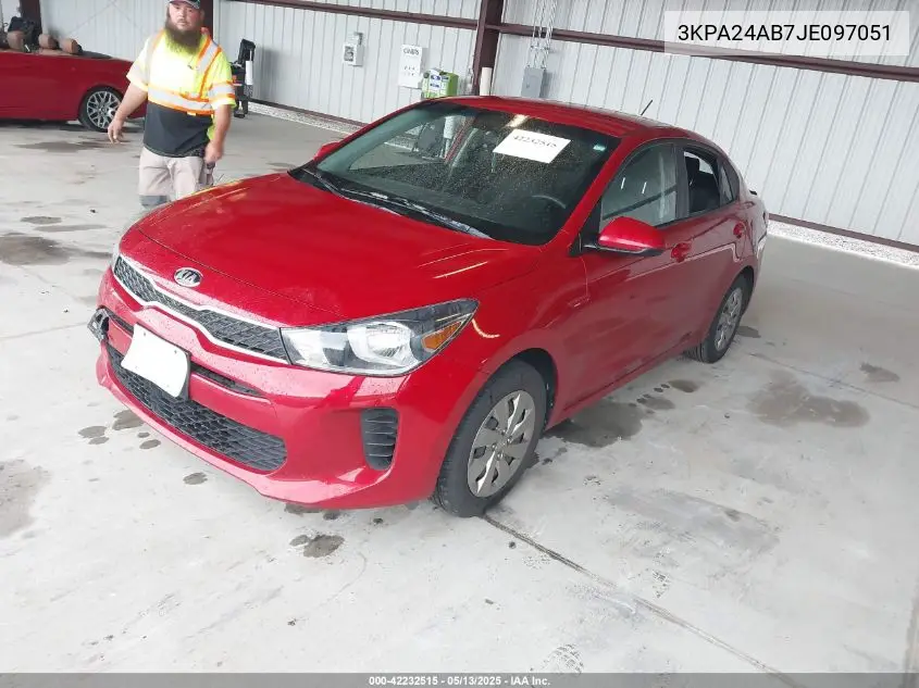 2018 Kia Rio S VIN: 3KPA24AB7JE097051 Lot: 42232515