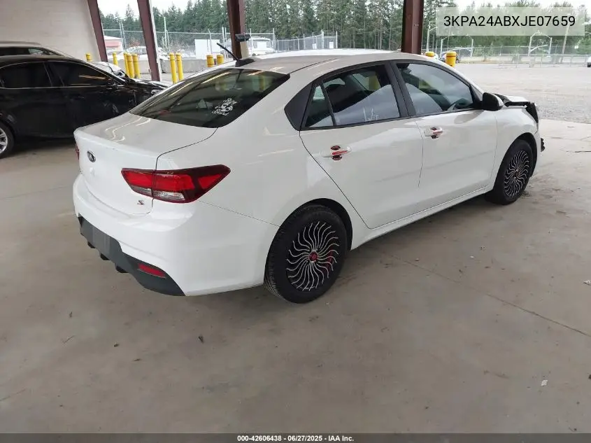 2018 Kia Rio S VIN: 3KPA24ABXJE07659 Lot: 42606438