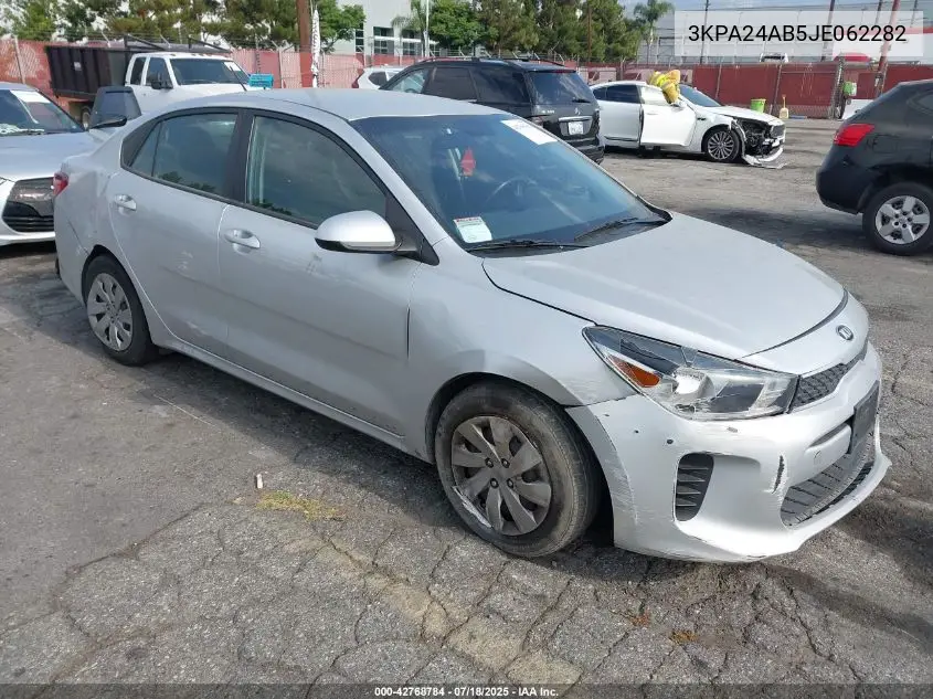 2018 Kia Rio S VIN: 3KPA24AB5JE062282 Lot: 42768784