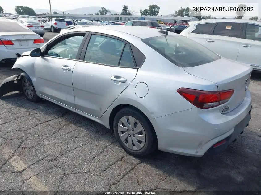 2018 Kia Rio S VIN: 3KPA24AB5JE062282 Lot: 42768784