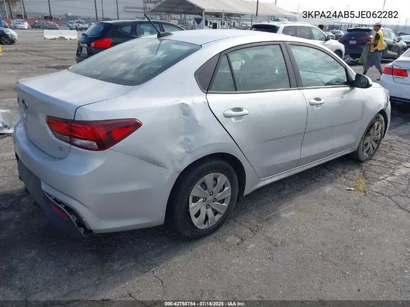 2018 Kia Rio S VIN: 3KPA24AB5JE062282 Lot: 42768784