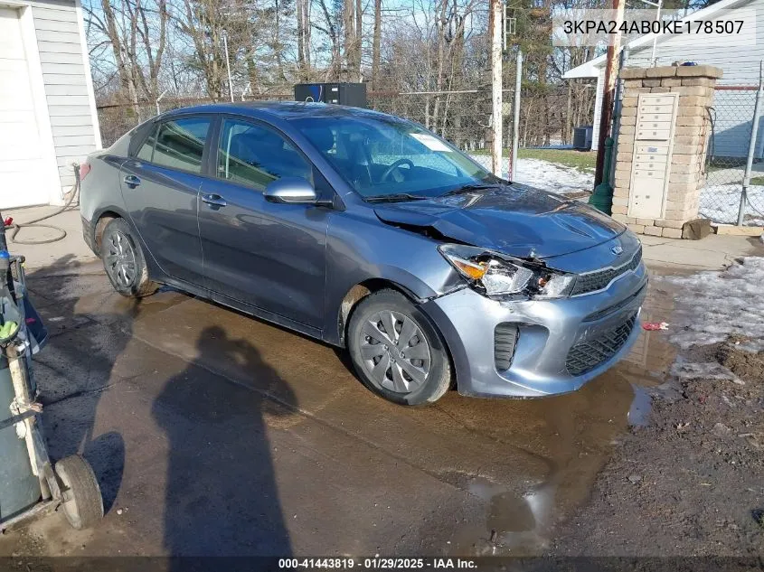 2019 Kia Rio S VIN: 3KPA24AB0KE178507 Lot: 41443819