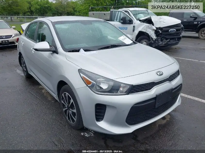 2019 Kia Rio S VIN: 3KPA24AB5KE227250 Lot: 42244451