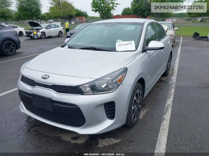 2019 Kia Rio S VIN: 3KPA24AB5KE227250 Lot: 42244451