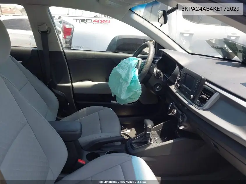 2019 Kia Rio S VIN: 3KPA24AB4KE172029 Lot: 42584982