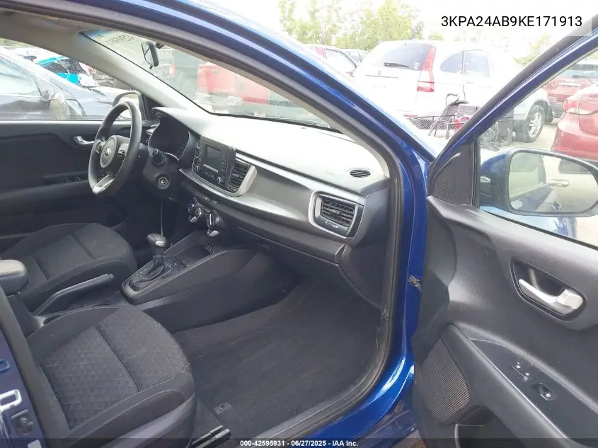 2019 Kia Rio S VIN: 3KPA24AB9KE171913 Lot: 42595931