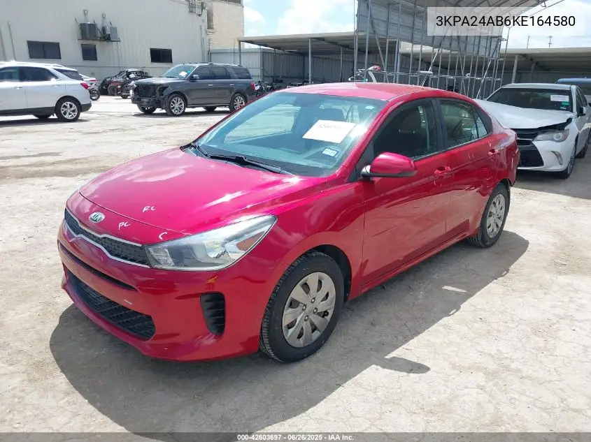 2019 Kia Rio S VIN: 3KPA24AB6KE164580 Lot: 42603697