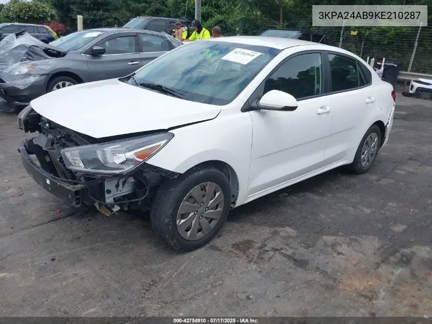 2019 Kia Rio S VIN: 3KPA24AB9KE210287 Lot: 42754910