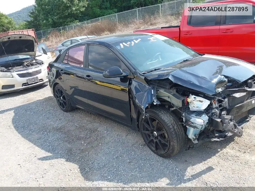 2020 Kia Rio S VIN: 3KPA24AD6LE287895 Lot: 42608186