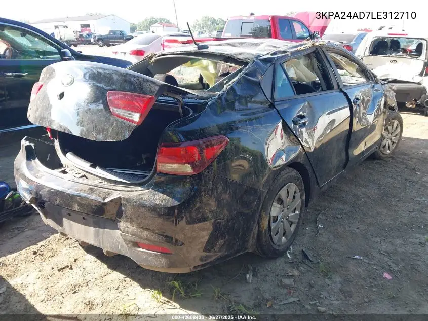 2020 Kia Rio Lx VIN: 3KPA24AD7LE312710 Lot: 42608433