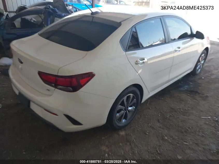 2021 Kia Rio S VIN: 3KPA24AD8ME425373 Lot: 41880751