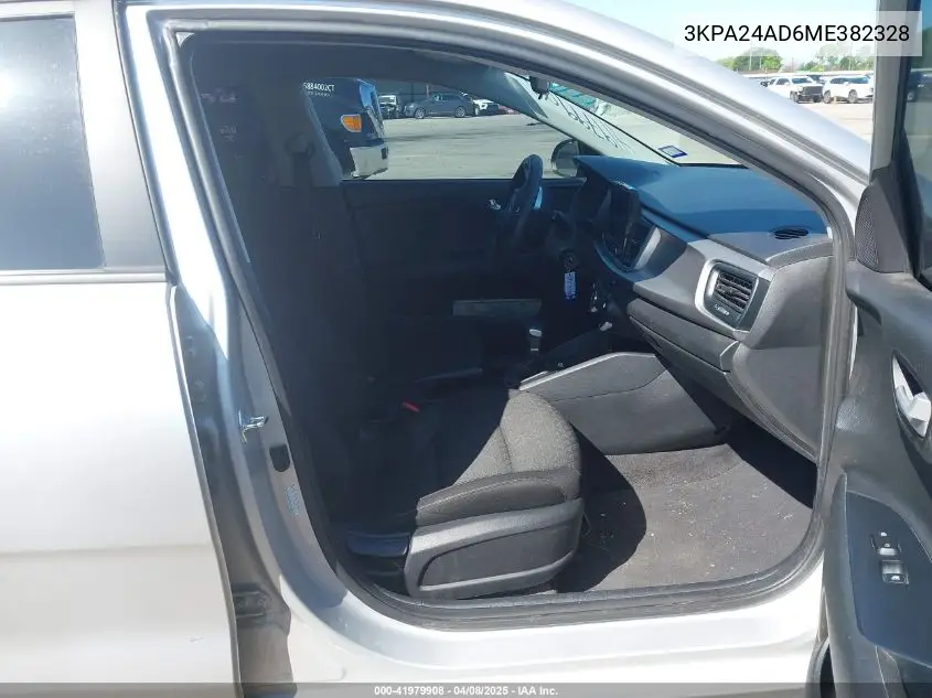 2021 Kia Rio Lx VIN: 3KPA24AD6ME382328 Lot: 41979908